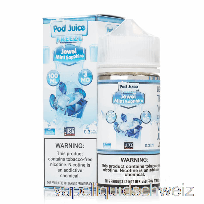 Freeze Jewel Mint Sapphire – Schotensaft – 100 Ml, 0 Mg Vape Liquid E-Liquid Schweiz